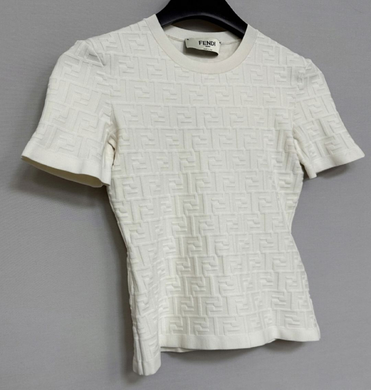 펜디 FF 비스코스 니트 반팔티 ( 44 )--1