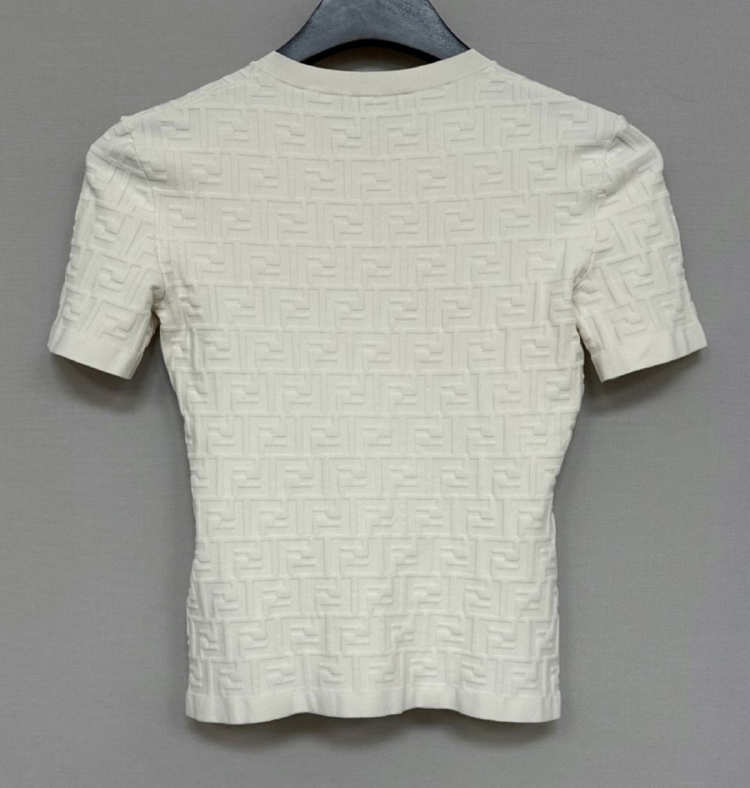 펜디 FF 비스코스 니트 반팔티 ( 44 )--3