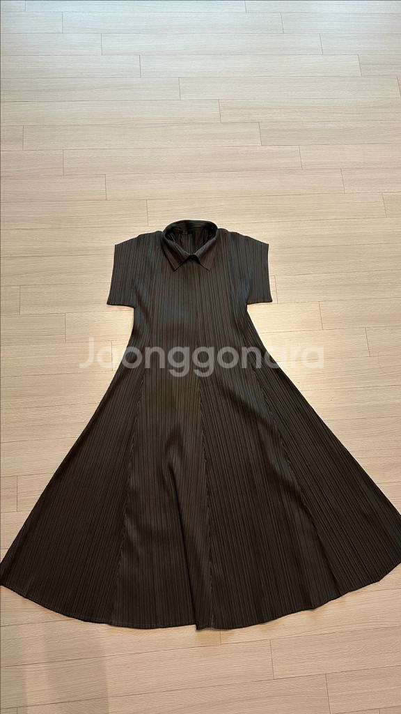 제이드몽 반집업 카라 플리츠원피스--0