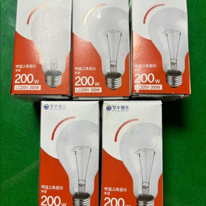 장수램프 백열고촉램프 투명 LC220V 200W