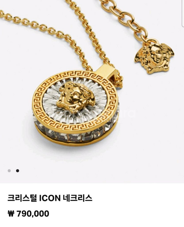 유니크/정품)베르사체 크리스털 ICON 네크리스--7