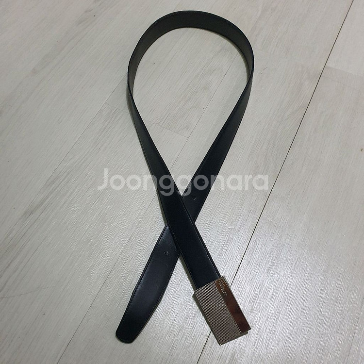 정품 듀퐁 다이아몬드 퀄팅 은장 남성 정장 벨트--4