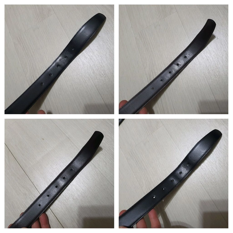 정품 듀퐁 다이아몬드 퀄팅 은장 남성 정장 벨트 이미지