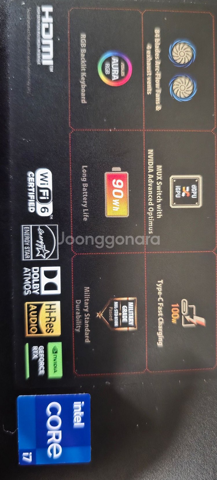 인텔 i7 / RTX4060 / 16GB 고사양 노트북--1