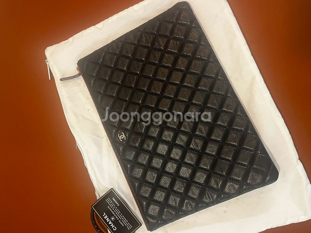 (정품)샤넬 캐비어 라지 클러치--0