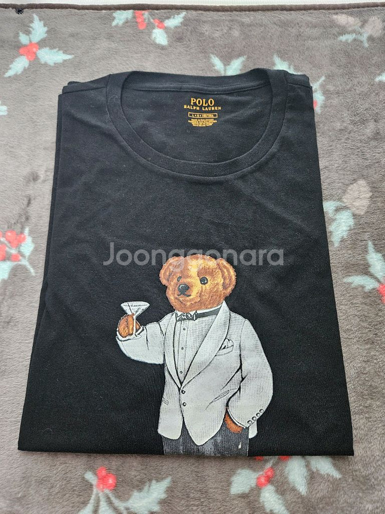 [L] 폴로 랄프로렌 마티니 베어 블랙 티셔츠 새제품--4