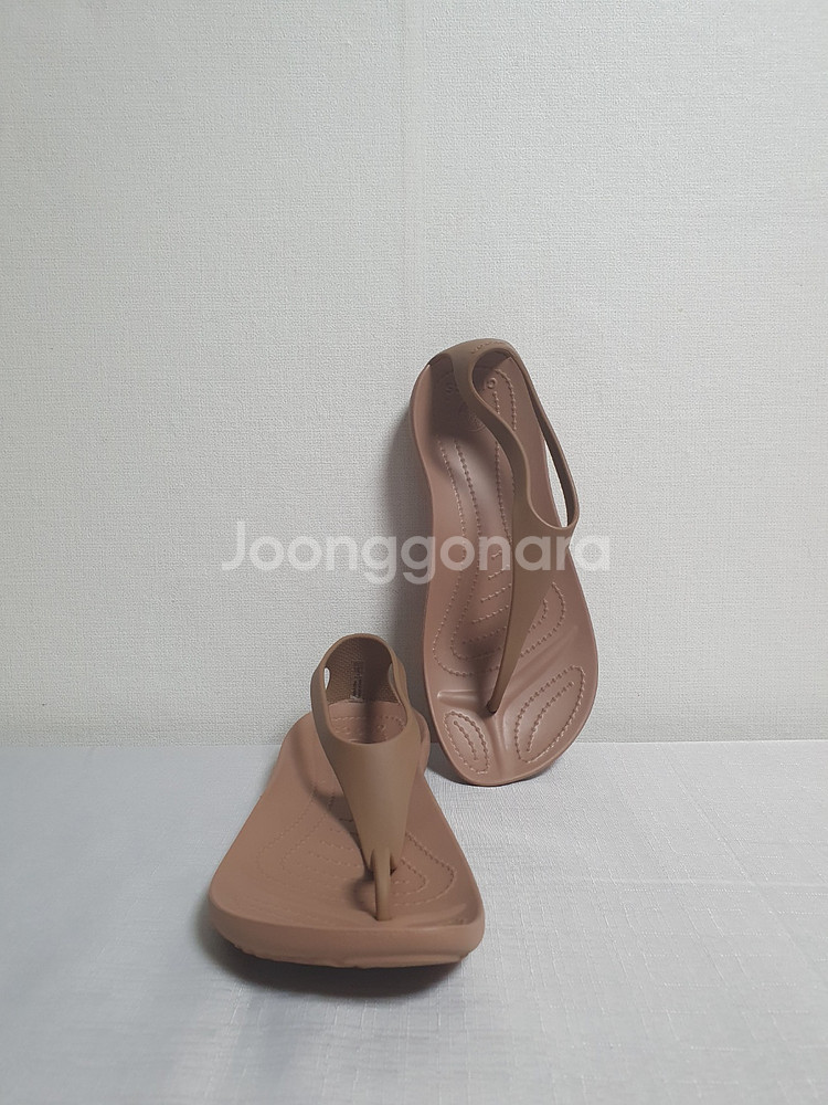 택포가 230mm 크록스 쪼리 섹시 플립 샌달 브론즈--1