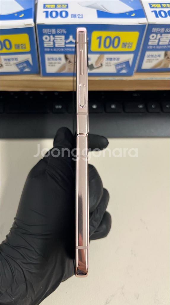 갤럭시Z플립4 256G 핑크골드 S급!--4