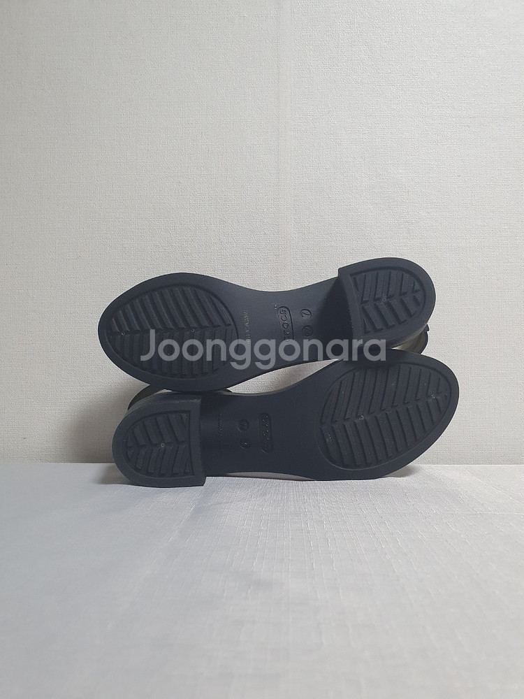 택포가 240mm 크록스 샌들 이자벨라 블록힐 청키힐--7