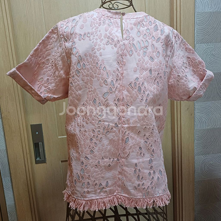 캐서린 말란드리노 펀칭 블라우스 핑크 S size--2