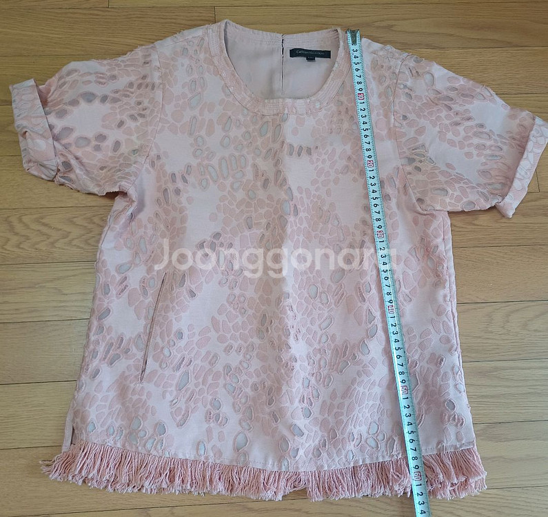 캐서린 말란드리노 펀칭 블라우스 핑크 S size--5