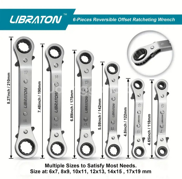 다기능 도구 6세트 * 자동 오프셋 렌치 6~19 mm--0