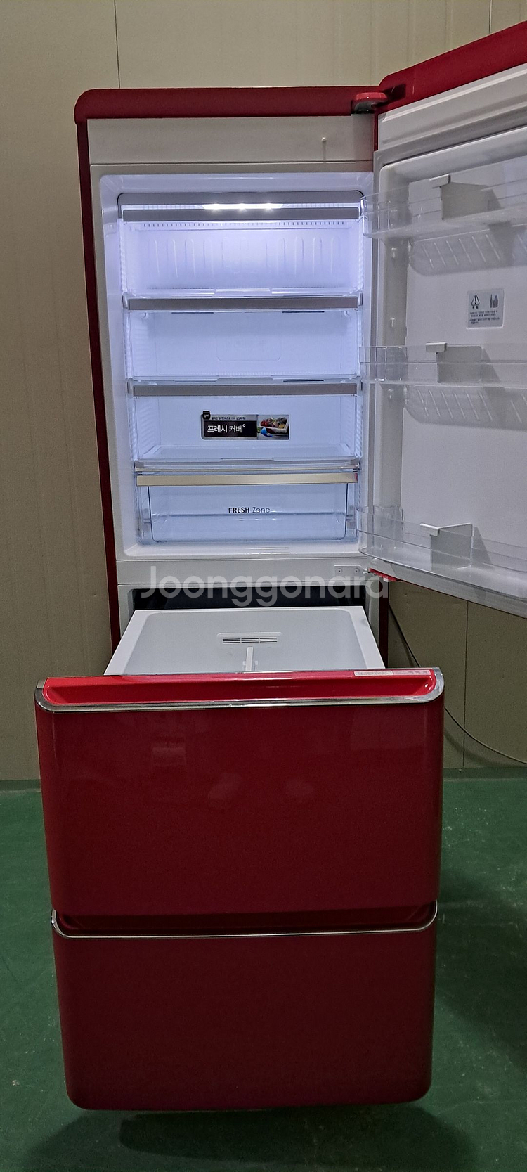 1540 위니아딤채 428L 스탠드김치냉장고(레드)--3