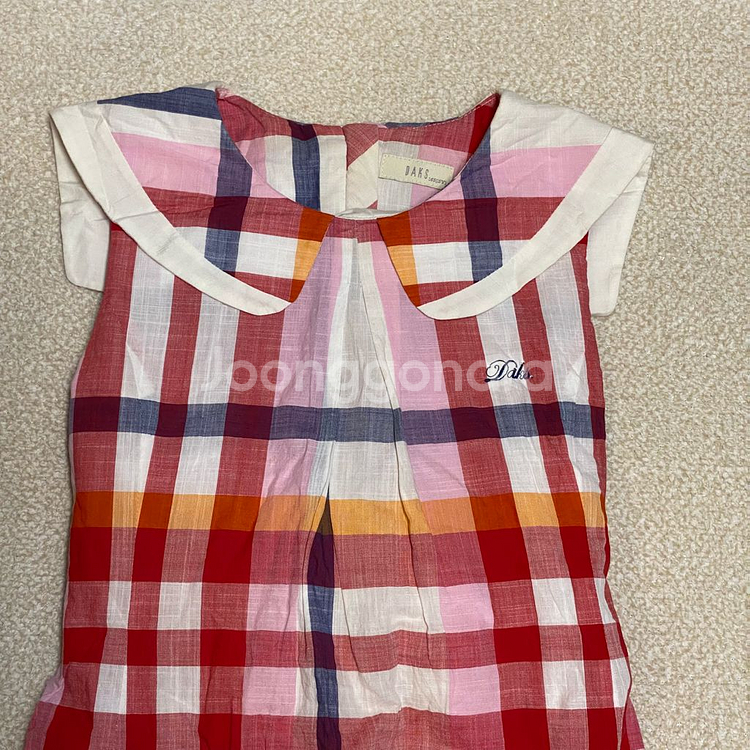 (정품) 닥스 키즈 하운드체크 린넨 나시 원피스 165--1