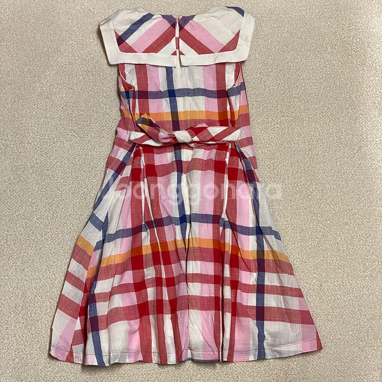 (정품) 닥스 키즈 하운드체크 린넨 나시 원피스 165--2