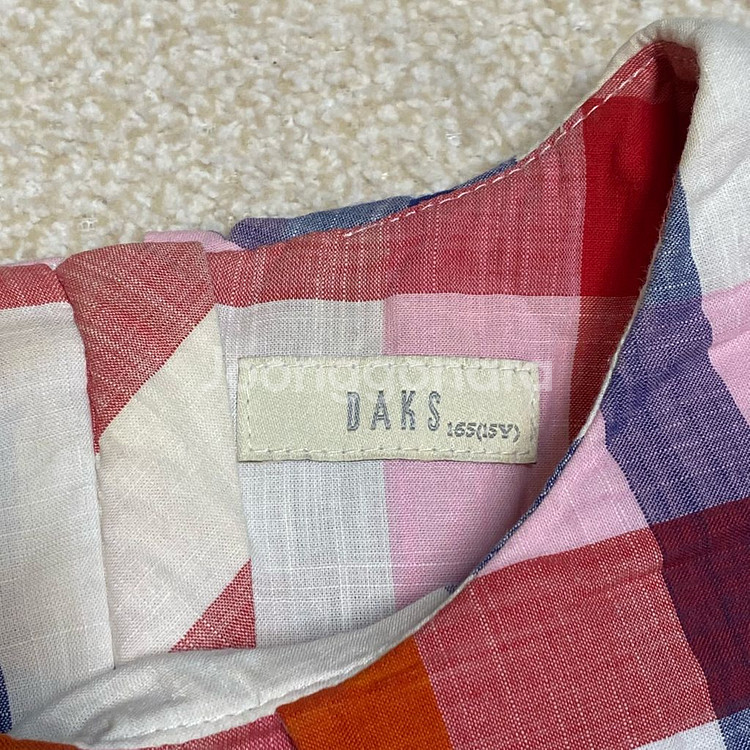 (정품) 닥스 키즈 하운드체크 린넨 나시 원피스 165--5