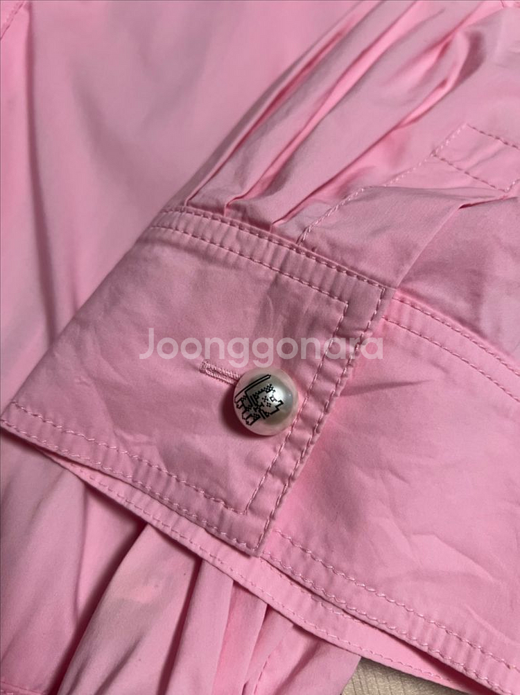 한섬 오즈세컨 바스락 스카프 벨트 셔츠형 반팔 롱원피스--5