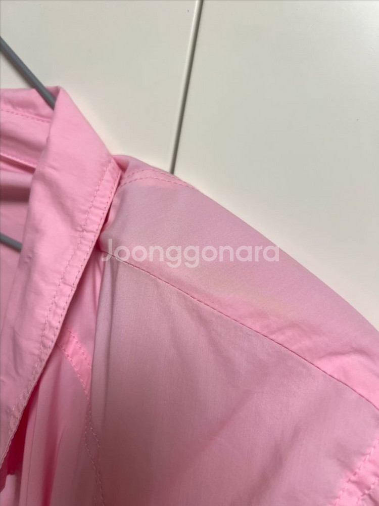 한섬 오즈세컨 바스락 스카프 벨트 셔츠형 반팔 롱원피스--6