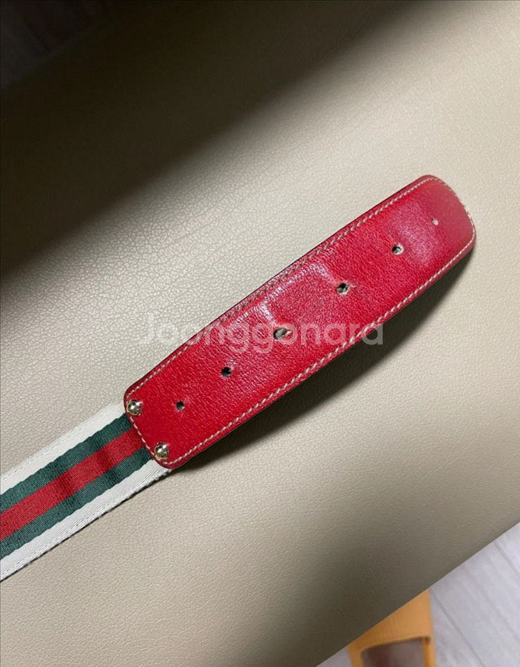 구찌 인터로킹 G 버클 삼선벨트--2