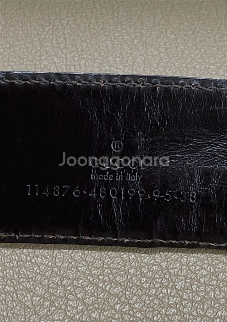 구찌 인터로킹 G 버클 삼선벨트--4