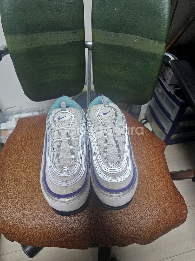 나이키 베이퍼맥스 97 퍼플 아쿠아 사이즈 260mm--2