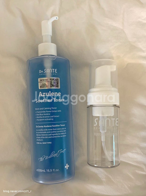 상떼 아줄렌 수더 토너 (토너500ml+정품거품용기)--0