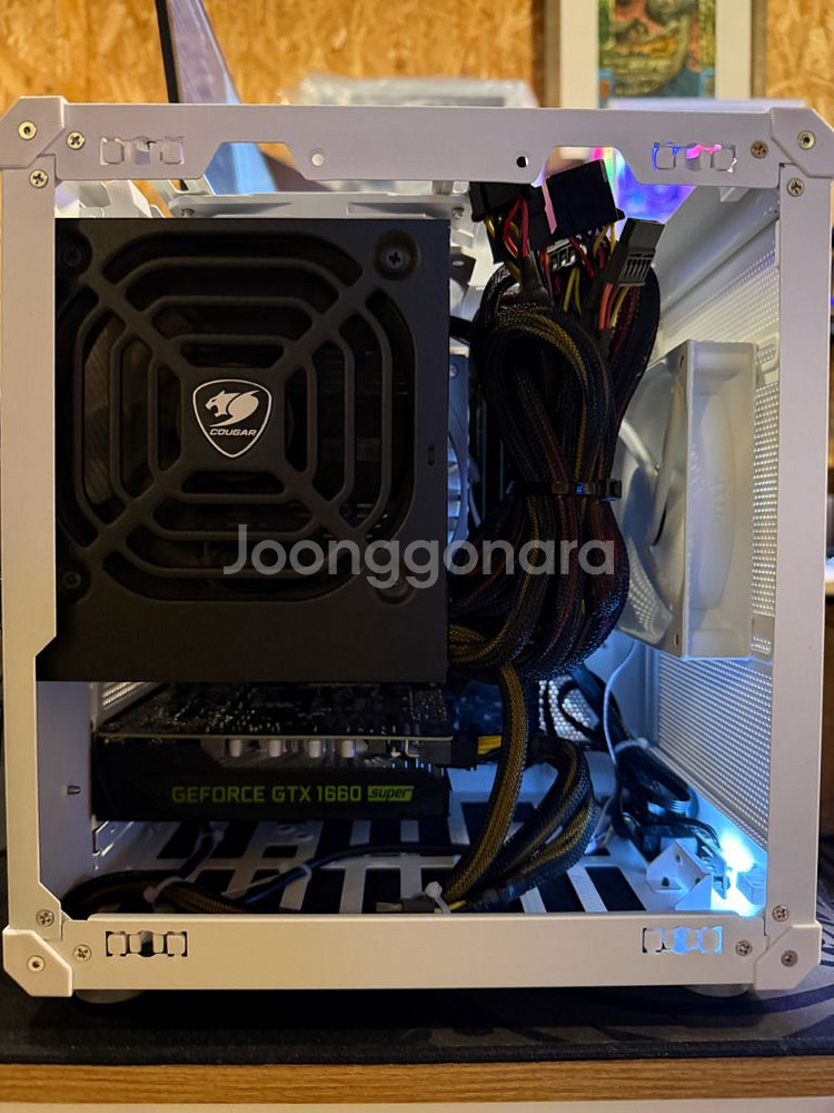 화이트 미니itx 게임용 가성비 컴퓨터 본체 PC--6