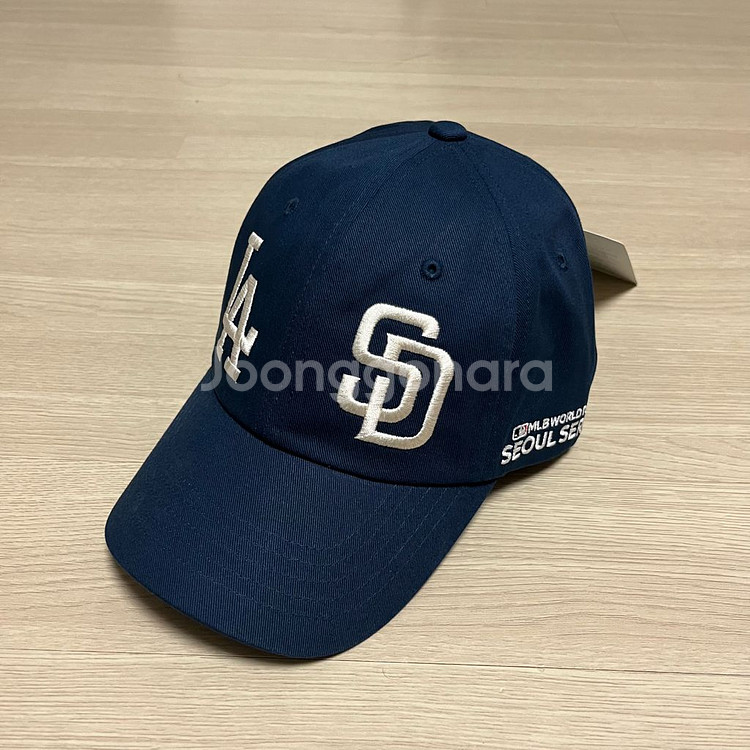 MLB 월드투어 서울시리즈 듀얼로고 볼캡 모자 2종--0