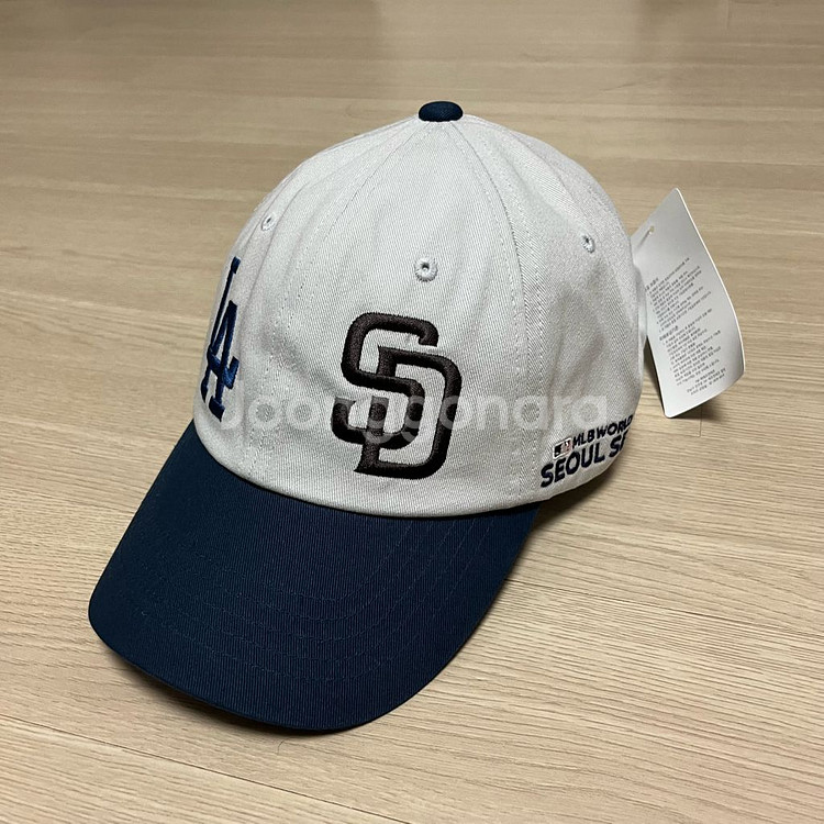 MLB 월드투어 서울시리즈 듀얼로고 볼캡 모자 2종--1