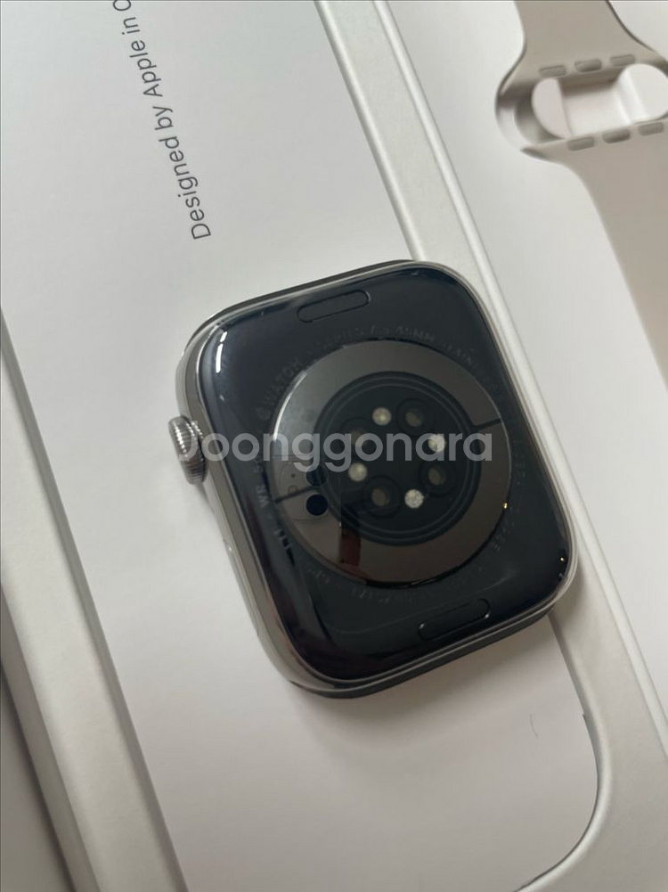 애플워치7스테인리스 45mm SS급 실버--2