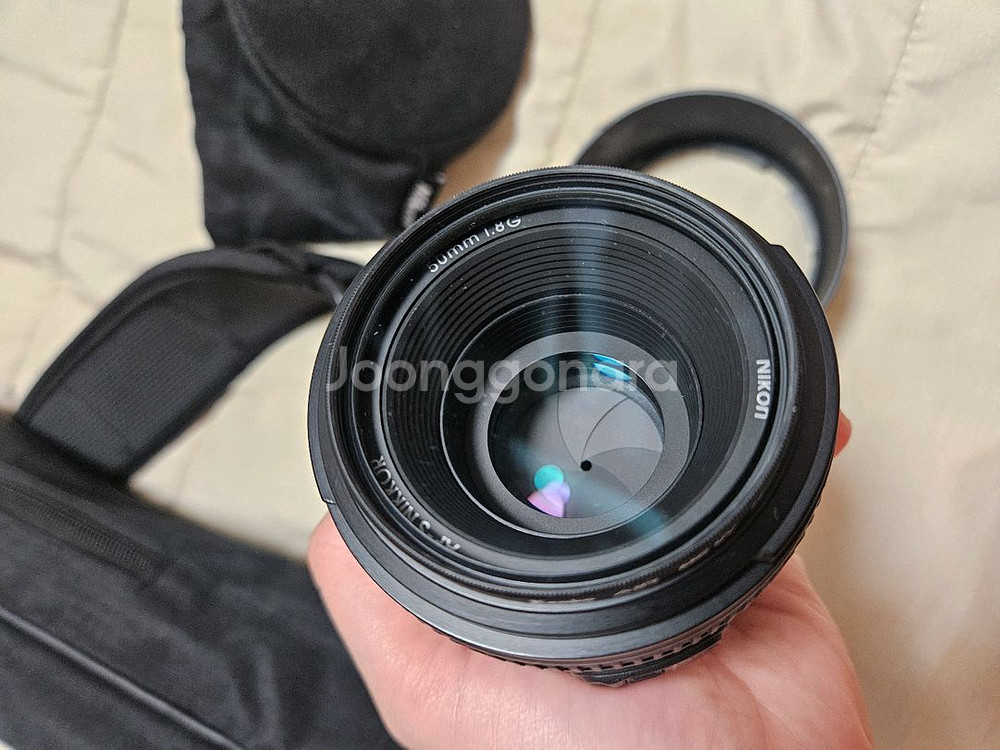 니콘 50mm 1.8(겐코uv필터/정품렌즈후드)+삼각대--1
