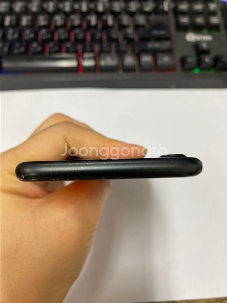 아이폰7 매트블랙 액정유리SS급 128G 배터리100%--4