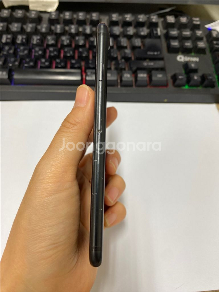 아이폰7 매트블랙 액정유리SS급 128G 배터리100%--6