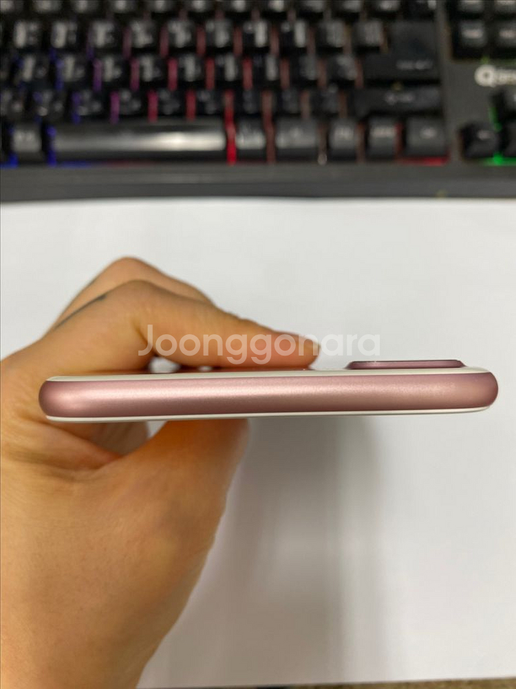 아이폰7플러스 로즈골드 A급 128GB 배터리90--3
