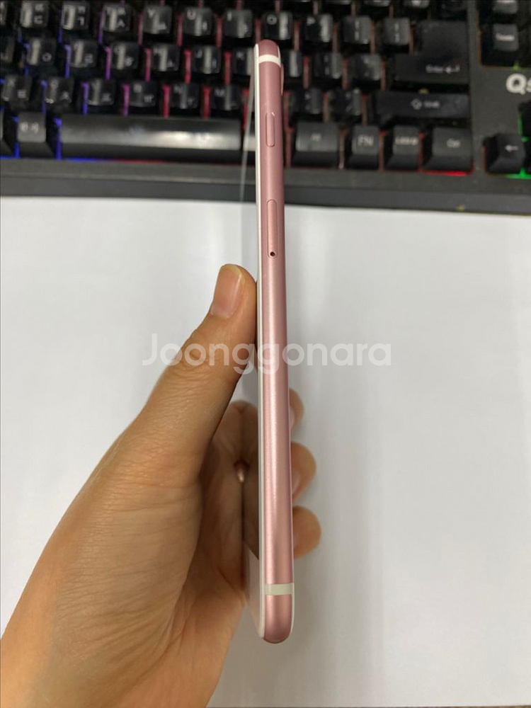 아이폰7플러스 로즈골드 A급 128GB 배터리90--6