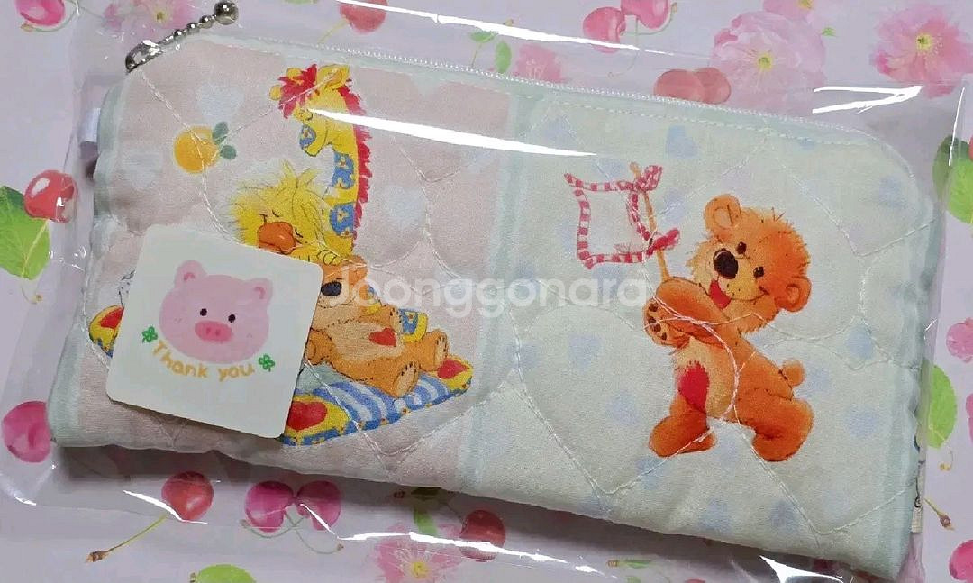 쟁잉 빈티지 하트 퀄팅 필통 파우치--2