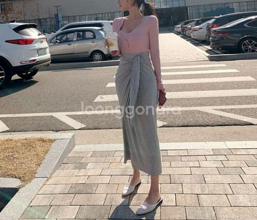 매듭 롱 스커트 새상품--2