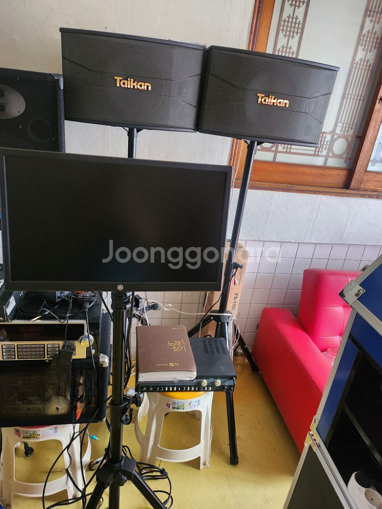 노래방 스텐드 스피커 스텐드 모니터--1