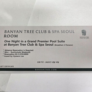 반얀트리 서울 그랜드 프리미어 풀 스위트