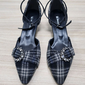 (새상품)패브릭체크(여성구두)245