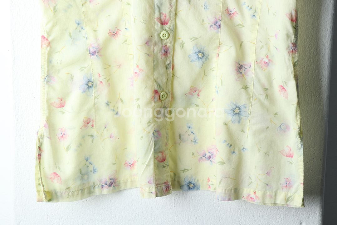 W(M) 브랜드빈티지 반팔셔츠 남방 리즈클레이본 노랑--3