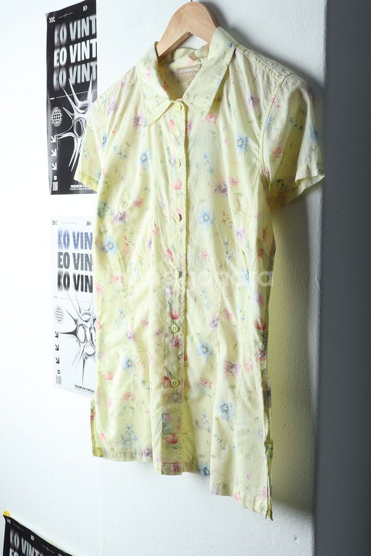 W(M) 브랜드빈티지 반팔셔츠 남방 리즈클레이본 노랑--0