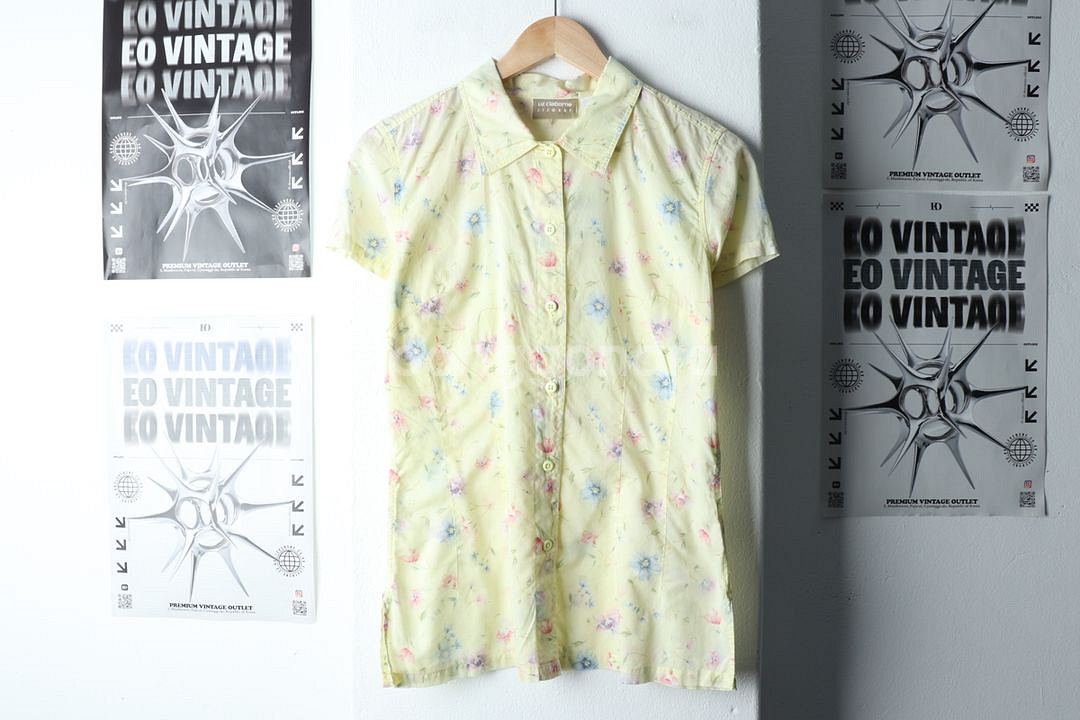 W(M) 브랜드빈티지 반팔셔츠 남방 리즈클레이본 노랑--1