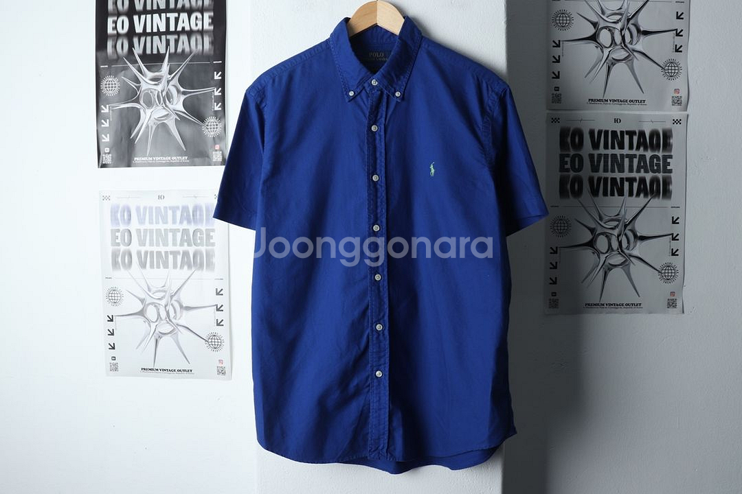 (L-XL) 폴로 랄프로렌 반팔셔츠 남방 옥스포드--1