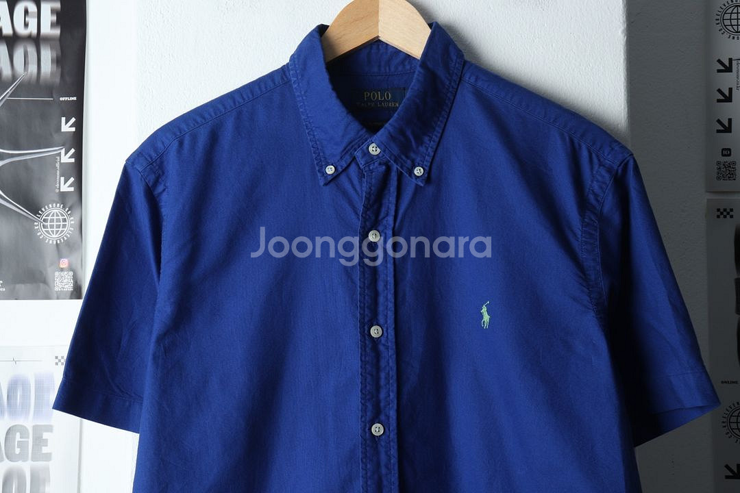 (L-XL) 폴로 랄프로렌 반팔셔츠 남방 옥스포드--2