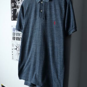 (L-XL) 폴로 랄프로렌 반팔 카라 티셔츠 블루