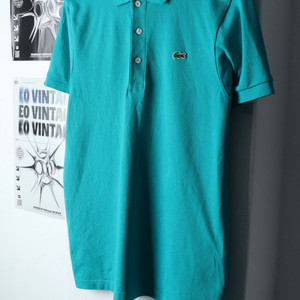 (L-XL) 라코스테 반팔 카라 티셔츠 그린 올드스쿨