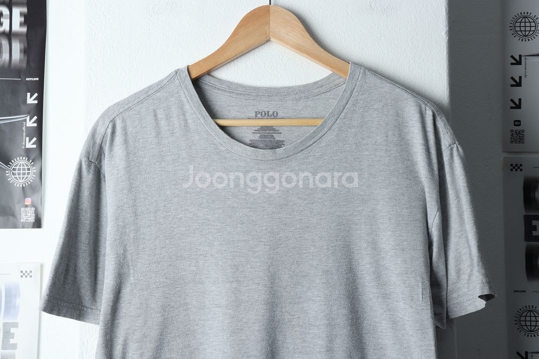 (L-XL) 폴로 랄프로렌 반팔 티셔츠 그레이--2