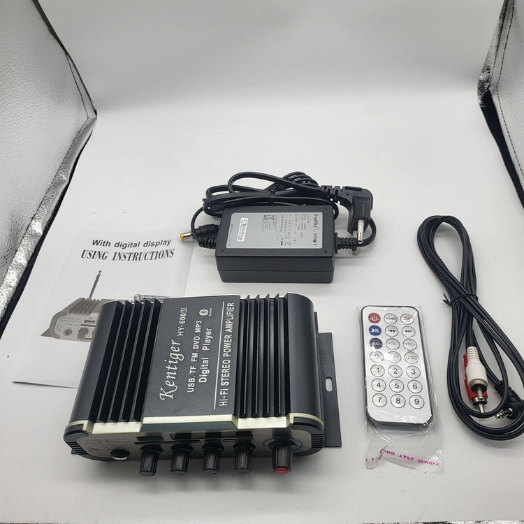 새제품) 미니 파워앰프 HY-600 블랙 아답터형--2