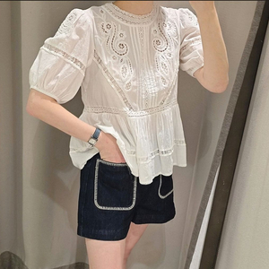 자라 로맨틱 블라우스 M